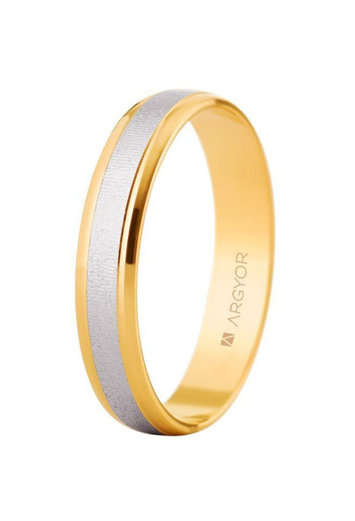 Alianzas de boda bicolor Alianza de oro 9 Ktes oro bicolor de 4mm de ancho 9K5240312