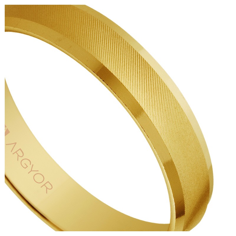 Alianza de boda oro amarillo 4mm. Argyor 5140308 Alianza de oro de ley 18 ktes para boda - foto 04 - rfcia 045_5140308