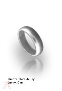 Alianza de plata 5mm. 040_AL5