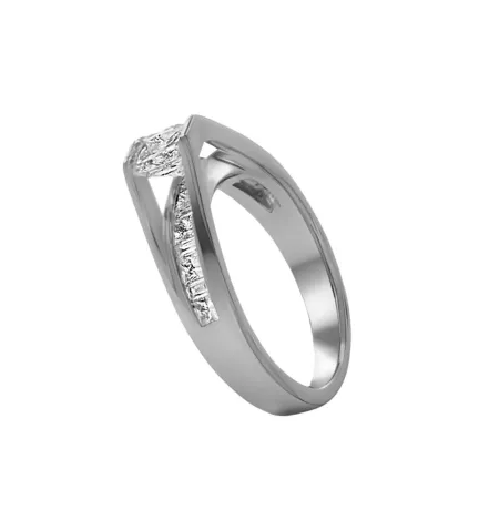 anillo oro blanco 18k con diamantes talla princesa 243 271 00085 01