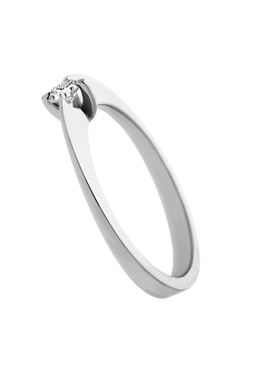 Anillo de compromiso oro blanco con diamante 065_162-01BR015 anillo compromiso oro blanco 18 kilates con diamante talla brillante vista lateral