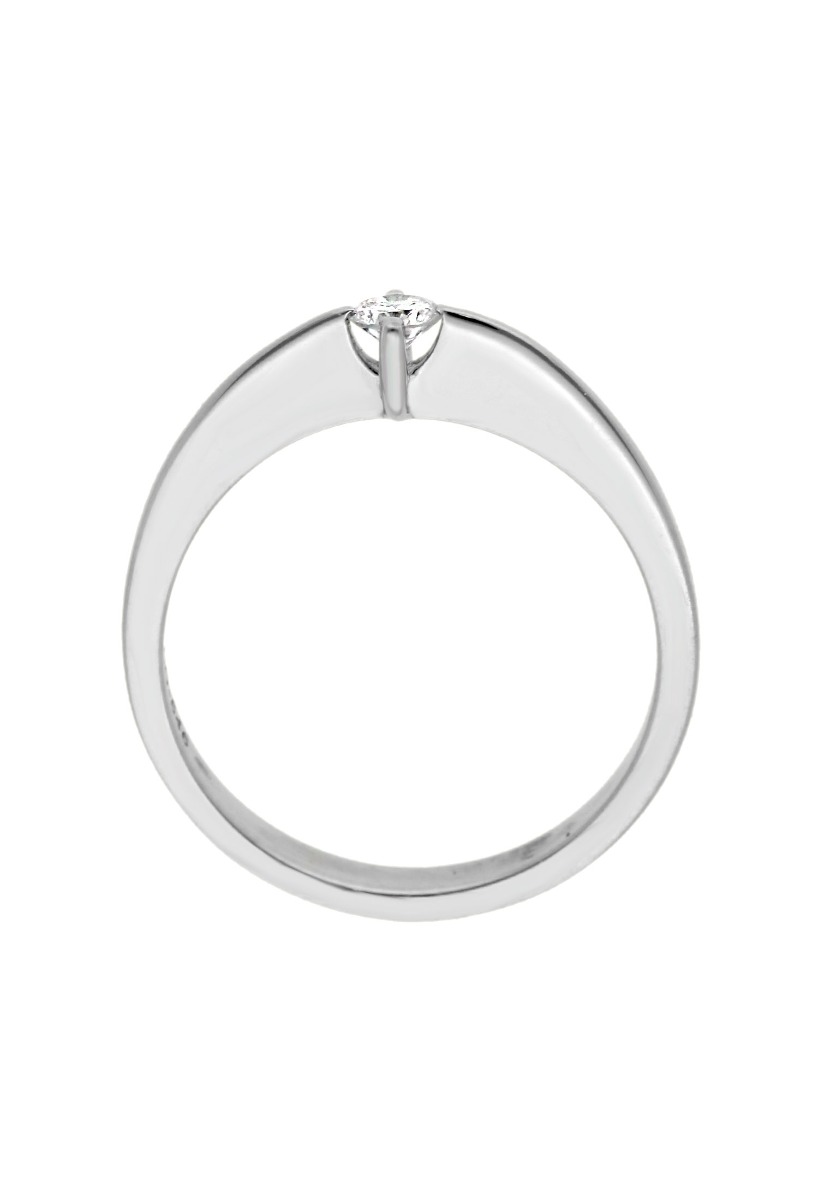 Anillo de compromiso oro blanco con diamante 065_162-01BR015 anillo compromiso oro blanco 18 kilates con diamante talla brillante vista desde arriba