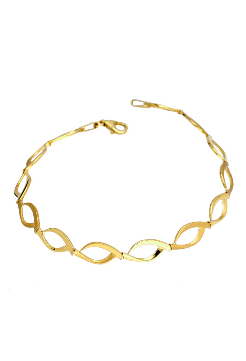 Pulsera oro amarillo 18 ktes 003_P49588 pulsera de oro amarillo eslabones estampados 003_P49588