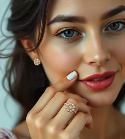 pendientes de oro amarillo 18k con circones foto modelo