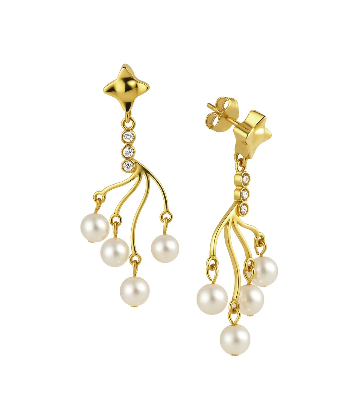 Pendientes de oro para novia 007_12423-P pendientes de oro con perlas cultivadas para novia