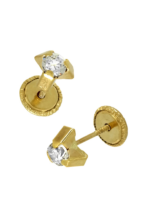 Pendientes dormilona oro con circonitas 019_2755