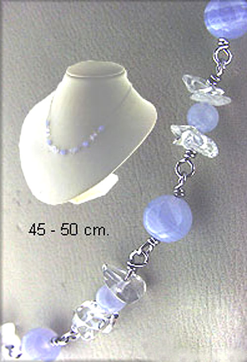 Gargantilla plata y calcedonia 079_CN-EP4-171017 Collares y Gargantillas plata ley hasta 45 cm con piedras combinadas rfcia.079_CN-EP4-171017