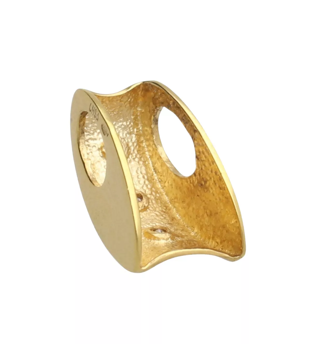 Colgante de oro con diamantes "Trio" colgante de oro amarillo 18k con 3 diamantes toma posterior