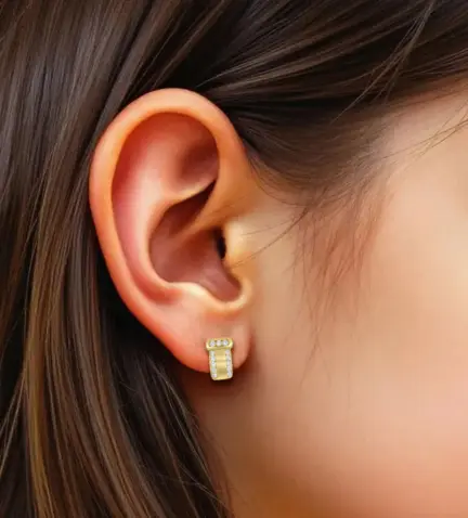 139_5081-P pendientes de oro y circones para comunion toma modelo nina