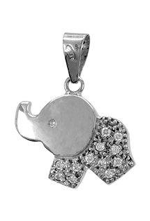 Colgante oro blanco 18K elefante 146_3686 colgante-oro-blanco-18k-elefante-146-3686