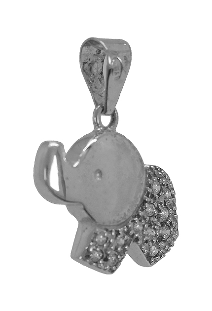 Colgante oro blanco 18K elefante 146_3686 colgante-oro-blanco-18k-elefante-146-3686