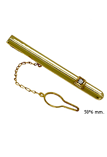 Pisacorbatas de oro amarillo 18 ktes. con circonita. 146_6007-A-97193