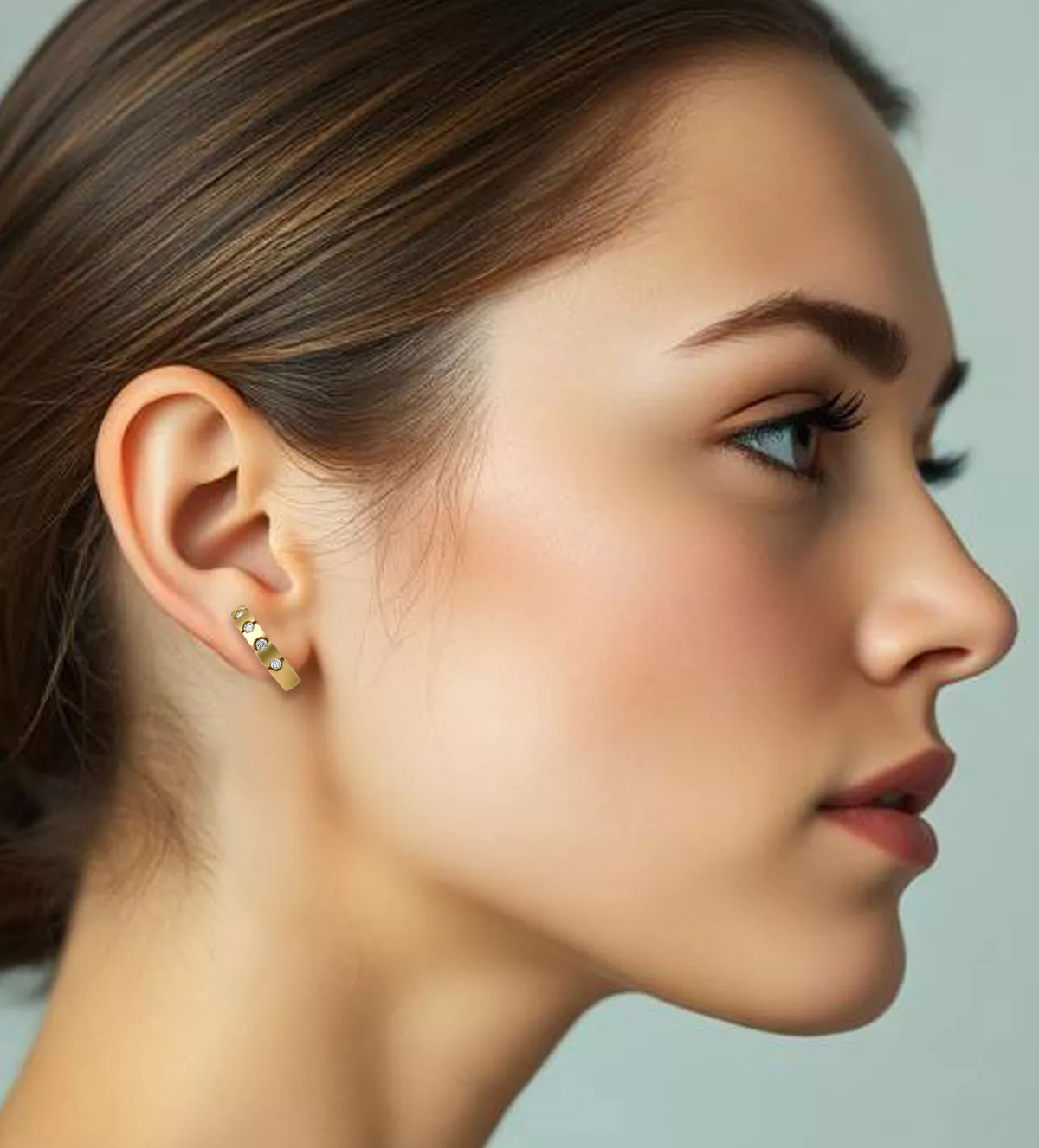 Pendientes de oro y diamantes "Damon and Co" pendientes de oro con diamantes modelo IA Damon and Co RRSS