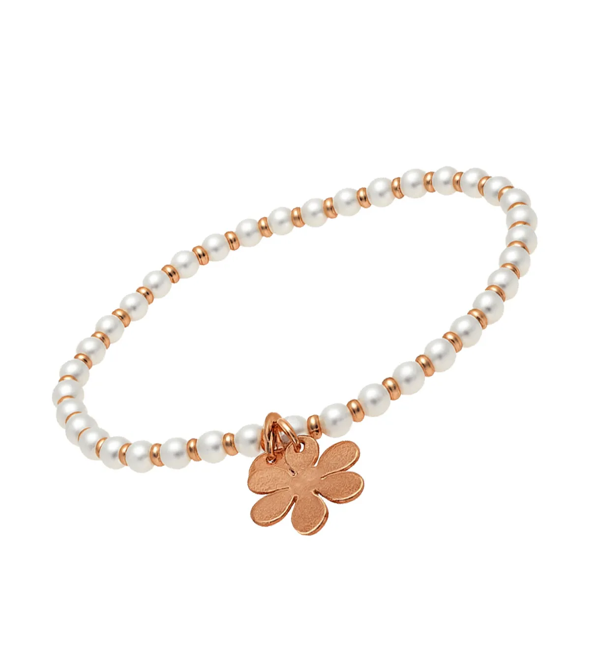 Pulsera de plata chapada en rosa y perlas 200_PPU2620 pulsera de plata chapada y perlas 200_ppu2620