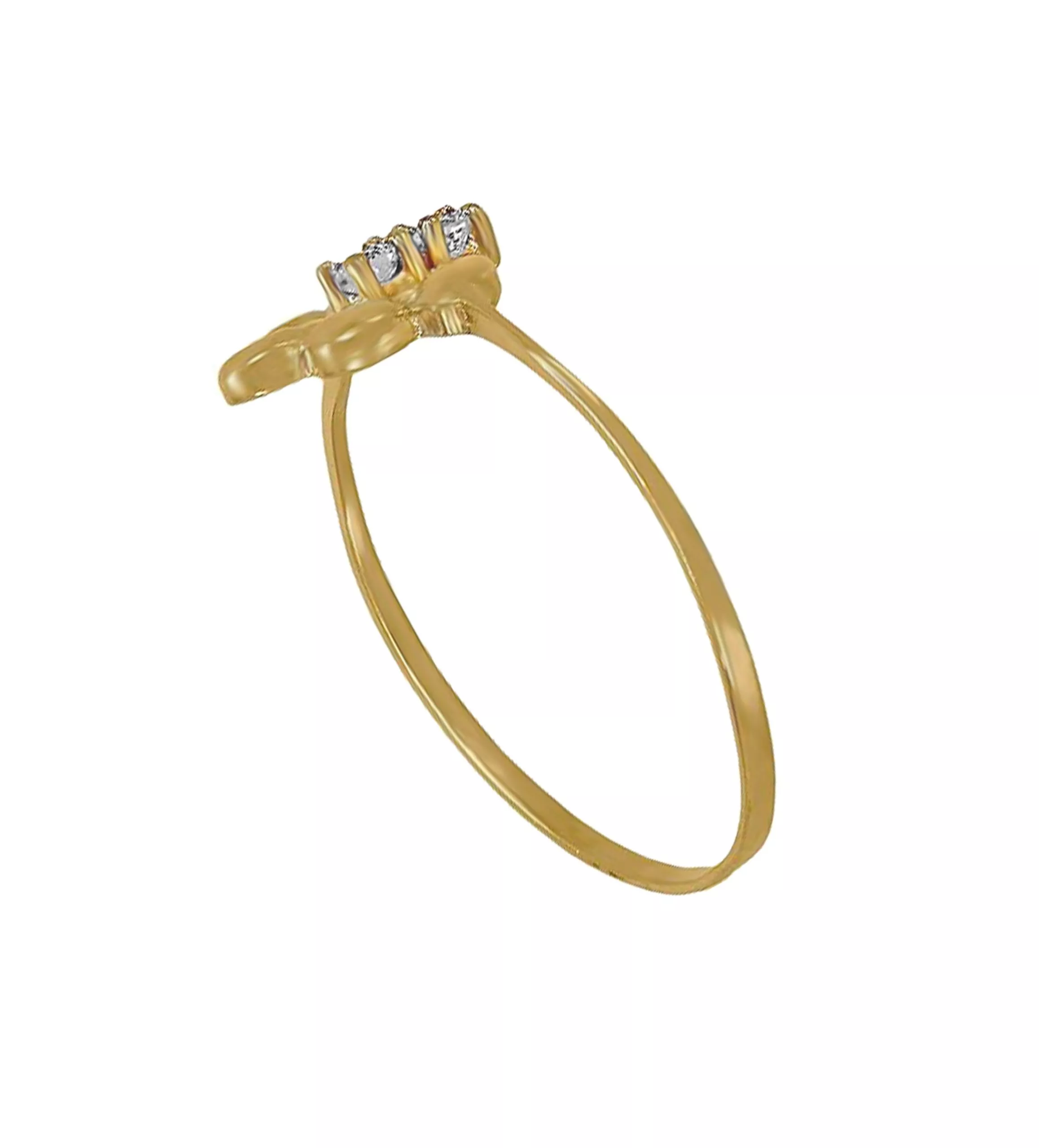 Anillo de oro amarillo 18K para niña 002_3260-S 2
