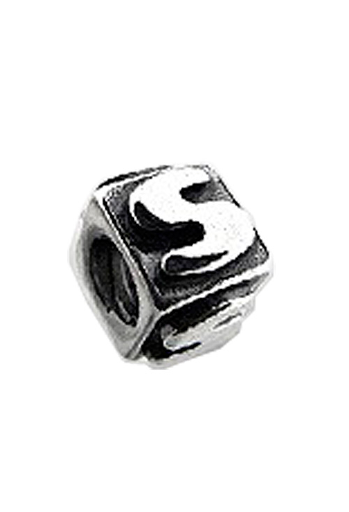 Abalorio de plata inicial S 015_S1-L-S Abalorio de plata inicial S 015_S1-L-S-0