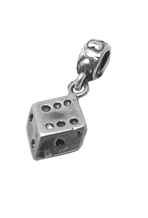 Abalorio plata de ley dado de la suerte 015_S8-053 Abalorio-Charm plata ley, abalorio - foto 3 - rfcia.015_S8-053