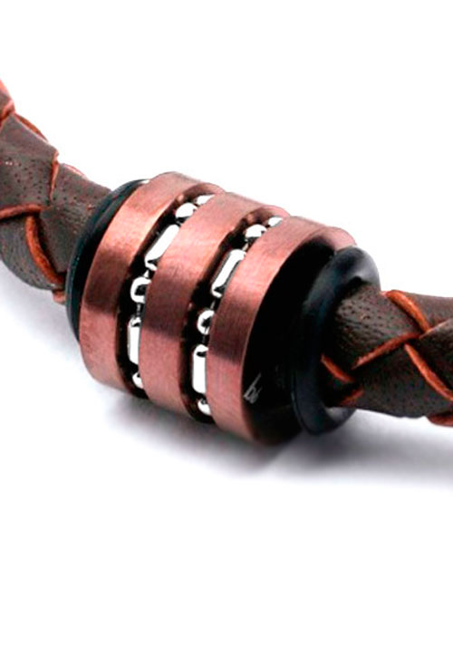 Abalorio de acero pavonado para hombre 9982006-3