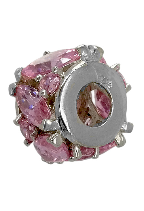 Abalorio plata con piedras rosas 015_NAVE-4 abalorio de plata anillo con circones rosas talla nave 015_NAVE-4 foto dos