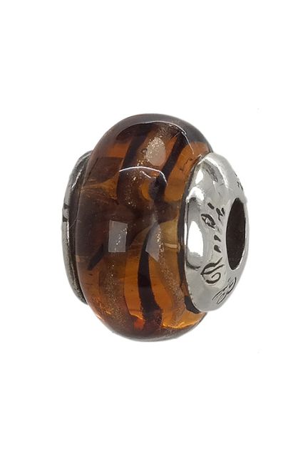 abalorio de plata y cristal de murano tonos marrones 015_MRN108