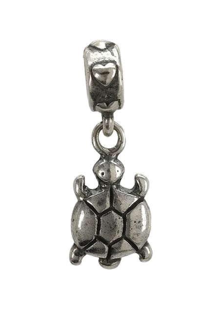 abalorio plata de ley con forma de tortuga para colgar de pulsera 015_S8-050