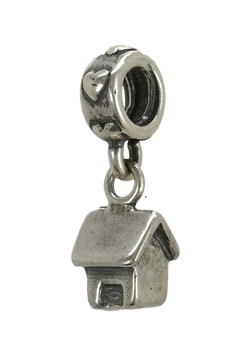 abalorio plata para colgar de pulsera representando una casa 015_S8-048