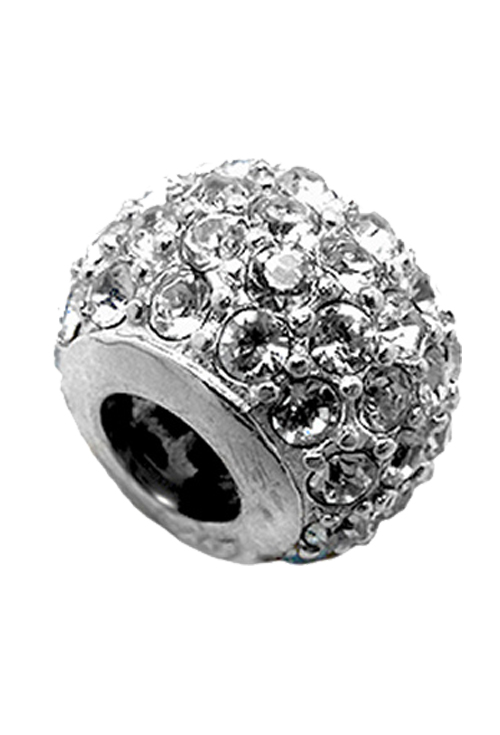 Abalorio de plata bola de cristales checos 015_25-1A abalorio plata ley cuajado circonitas 015_25-1A