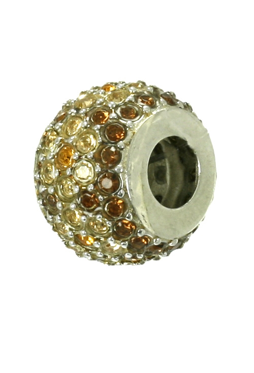 abalorio plata y cristales swarovski foto lateral ref 26-08