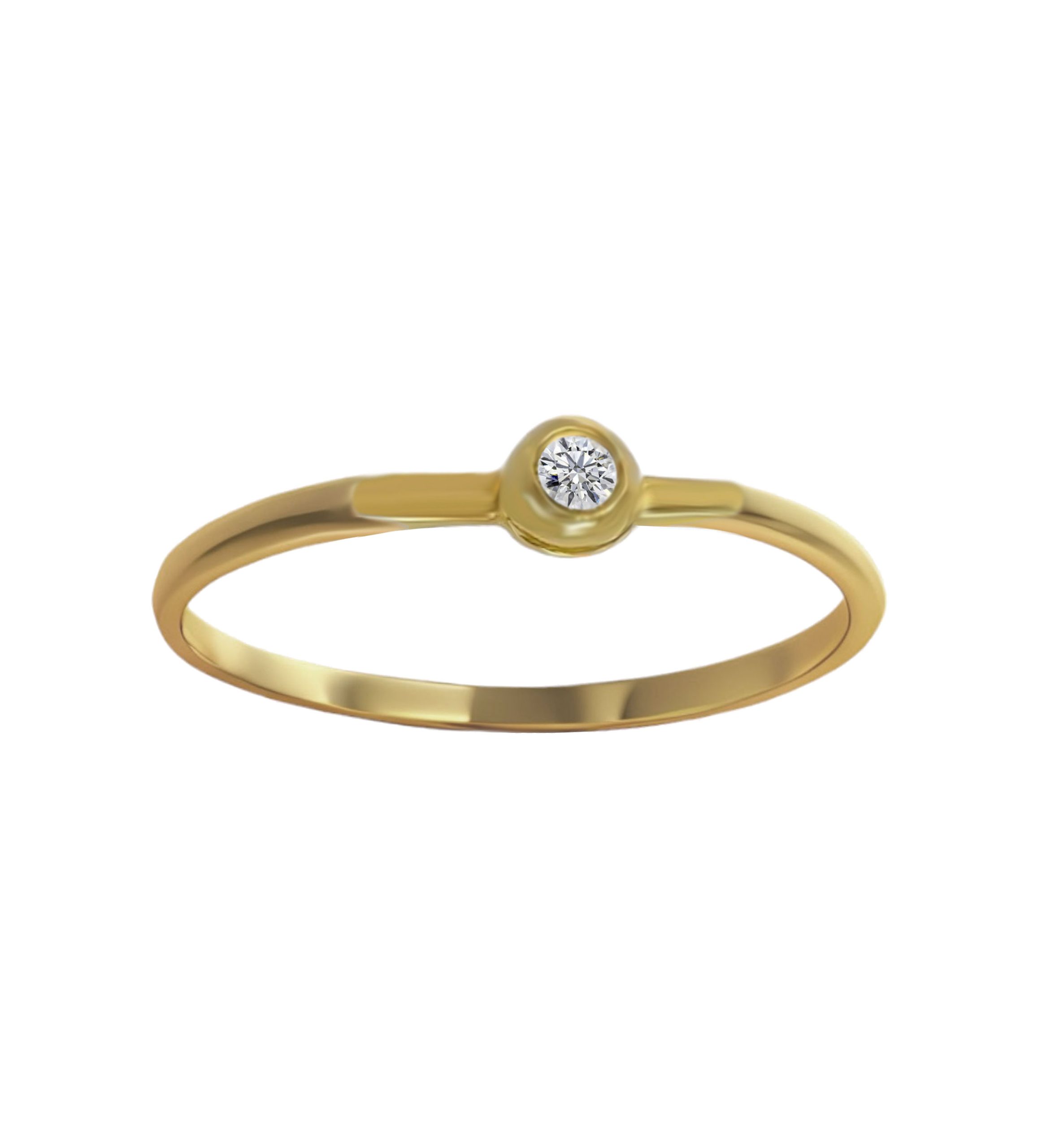 anillo compromiso oro amarillo 18k con diamante