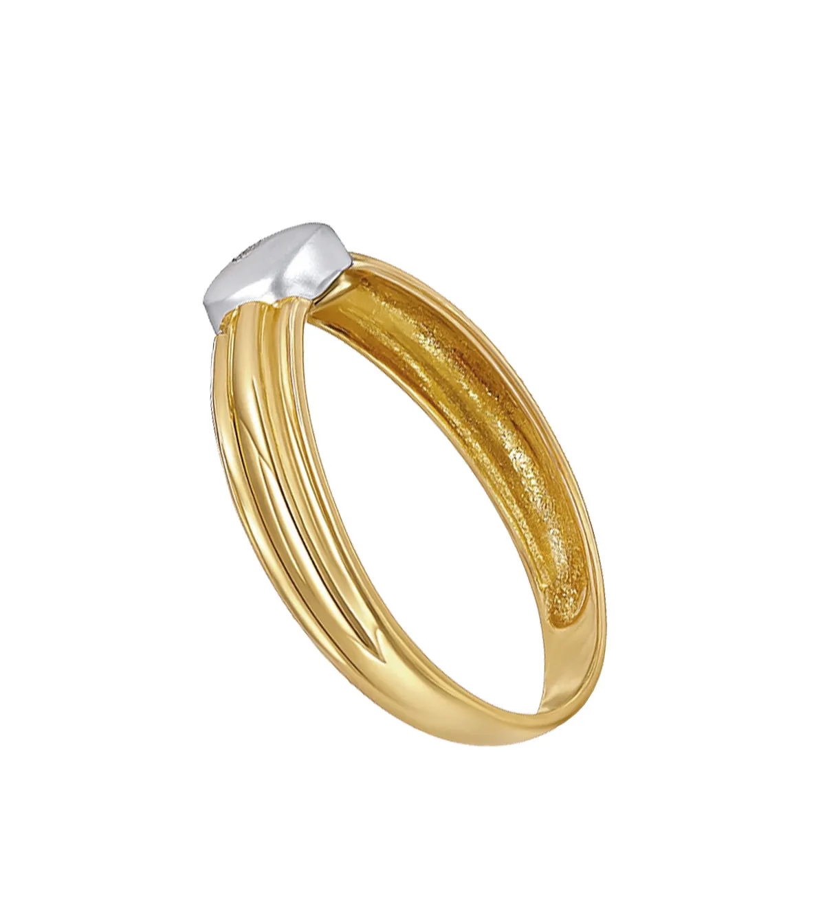 Anillo de compromiso oro con diamante 083_AURYGEM019 anillo-de-compromiso-oro-bicolor-18-ktes-con-brillante-natural-083_aurygem019 toma lateral