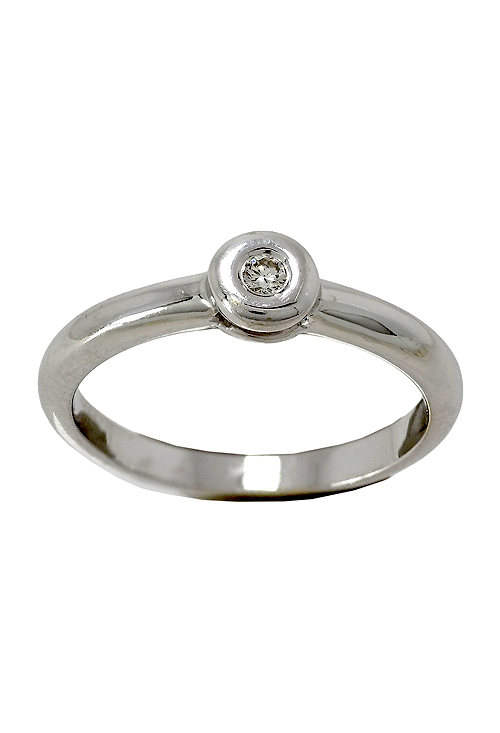 Anillo de compromiso oro blanco 18 ktes y diamante. 027_141-S Anillo de compromiso oro blanco 18 ktes y diamante - venta online joyas de oro - rfcia.027_141-S