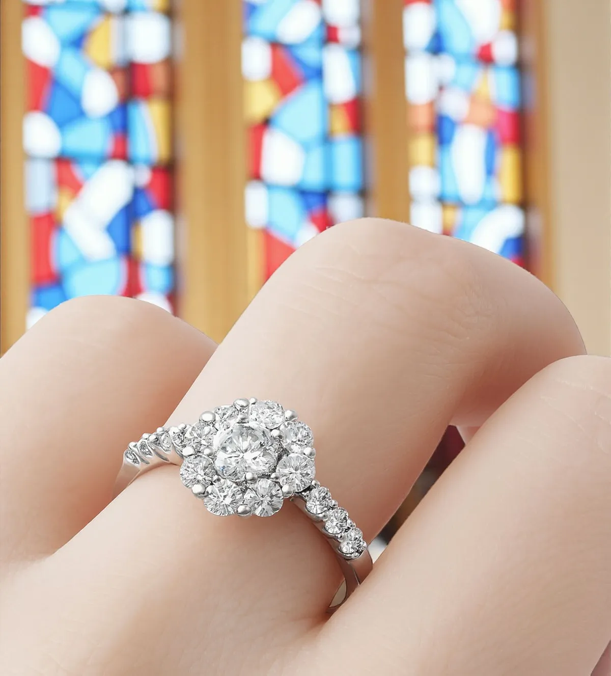 Anillo de compromiso oro blanco 18K 085_0113370S Anillo de compromiso oro blanco 18K 085_0113370S - Imagen 3