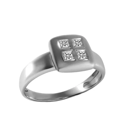 anillo de compromiso oro blanco 18 ktes con diamantes