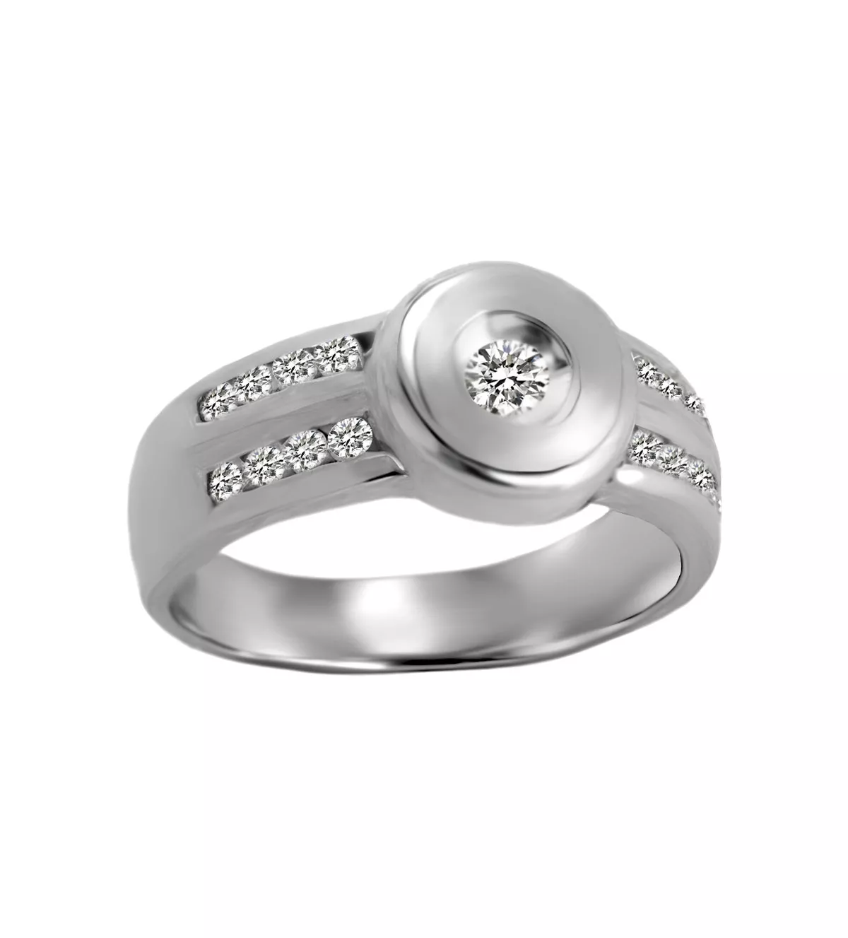 Anillo compromiso oro blanco con diamantes Susurro de Amor anillo de compromiso oro blanco y diamantes foto para parrilla web