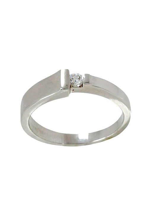 Anillo de compromiso oro blanco tipo solitario con diamante. 048_RG080633-118 Anillo de compromiso tipo solitario oro blanco y diamante - foto 3 - rfcia.048_RG080633-118