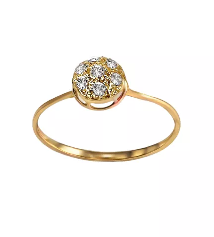 anillo de oro con circonitas