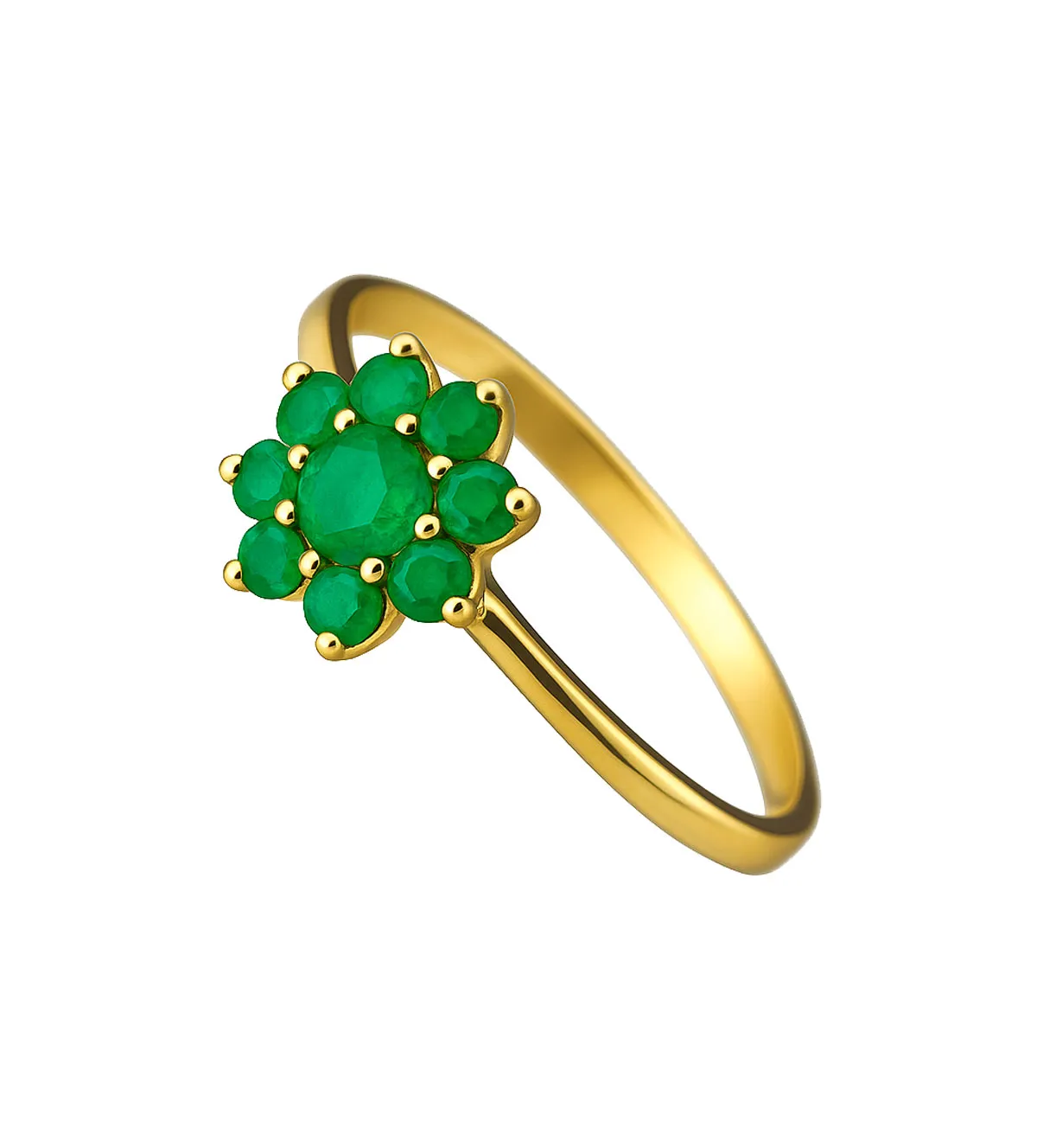 Anillo de oro 18k con esmeraldas 005_02998-A-E anillo-de-oro-18k-con-esmeraldas-005_02998-A-E modelo toma oblicua