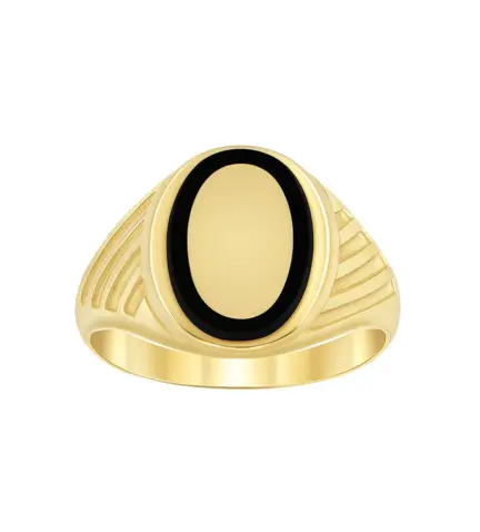 anillo de oro 18k sello de hombre con onice 081_01591