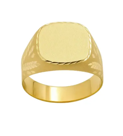 anillo de oro 18k sello de hombre para grabar 037_107-T toma principal