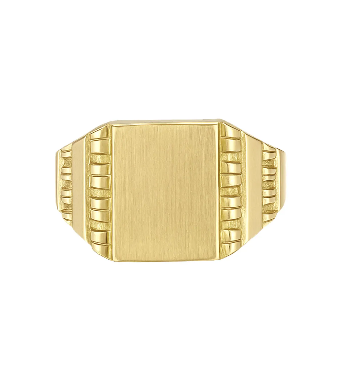 Anillo de oro 18k, sello hombre para grabar 081_00603 anillo-de-oro-18k-tipo-sello-para-grabar-081_00603_01 toma frontal