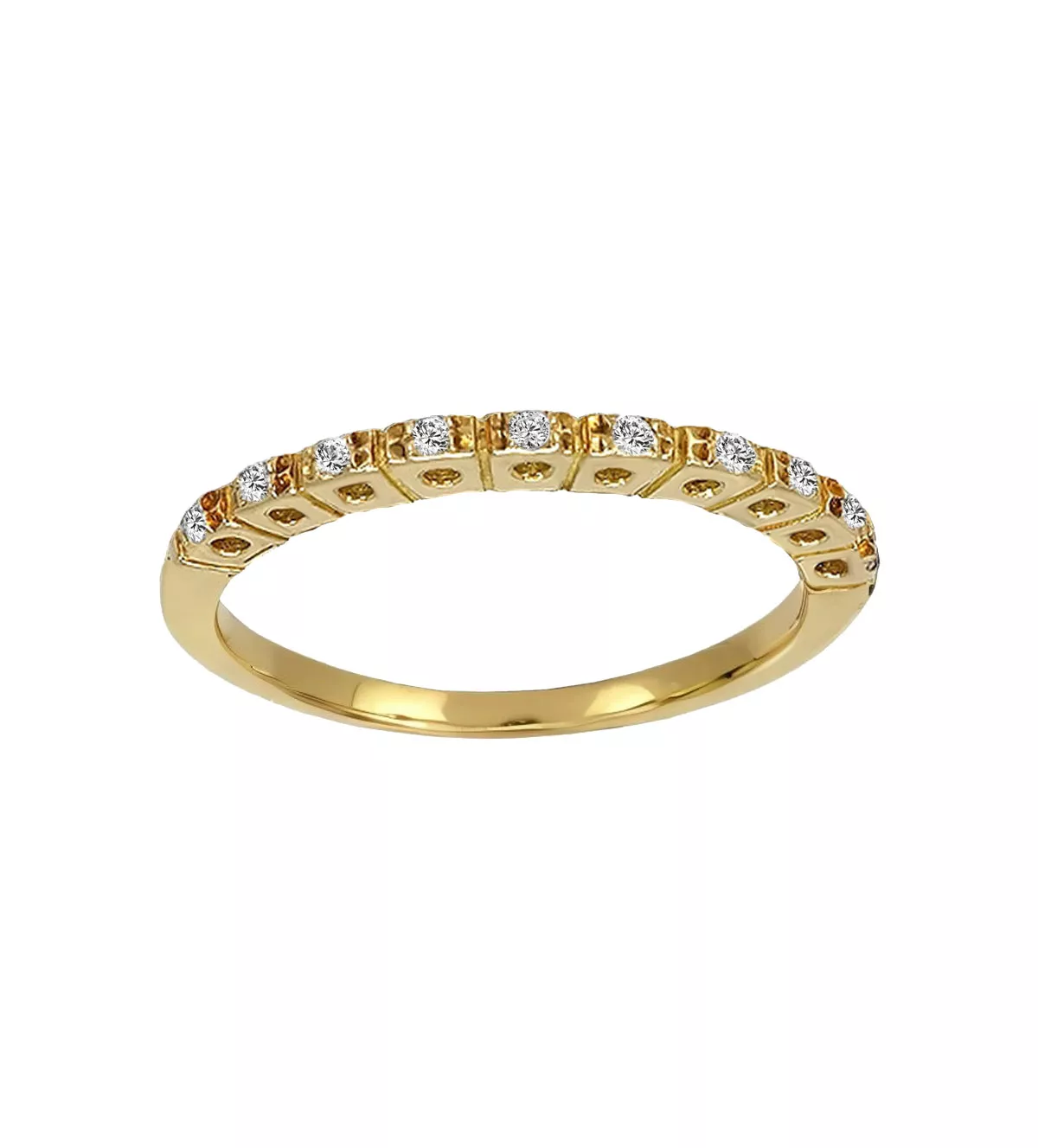 Anillo de oro amarillo ajustador con brillantes anillo de oro con diamantes ajustado toma frontal