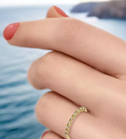 anillo de oro ajustador oro amarillo y brillantes 192 Z0454 OA 10