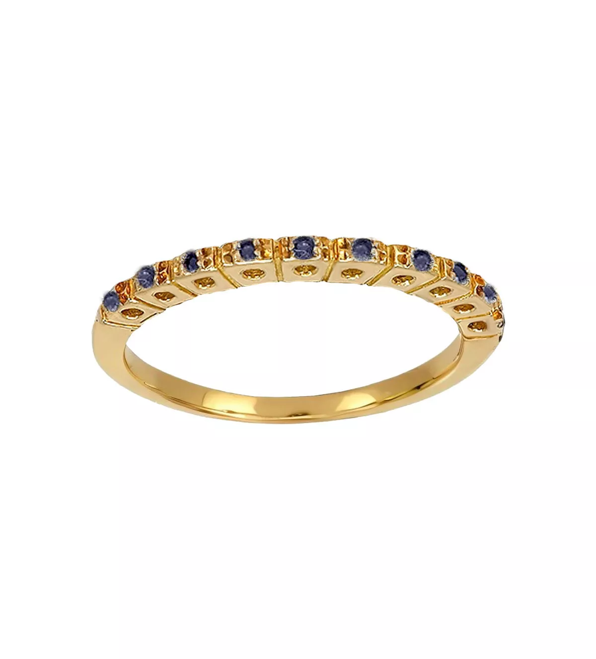 Anillo de oro amarillo ajustador con zafiros anillo de oro amarillo con zafiros tipo ajustador