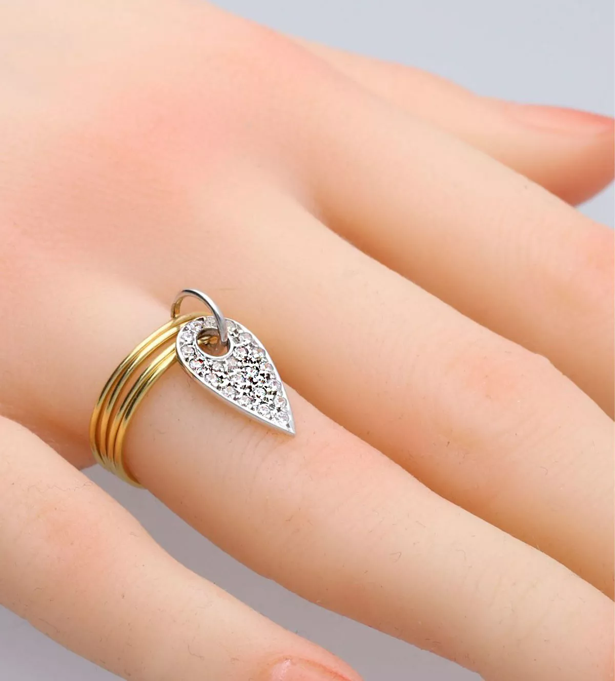 Anillo de oro bicolor 18K "Danzad" Anillo de oro bicolor 18K "Danzad" - Imagen 5