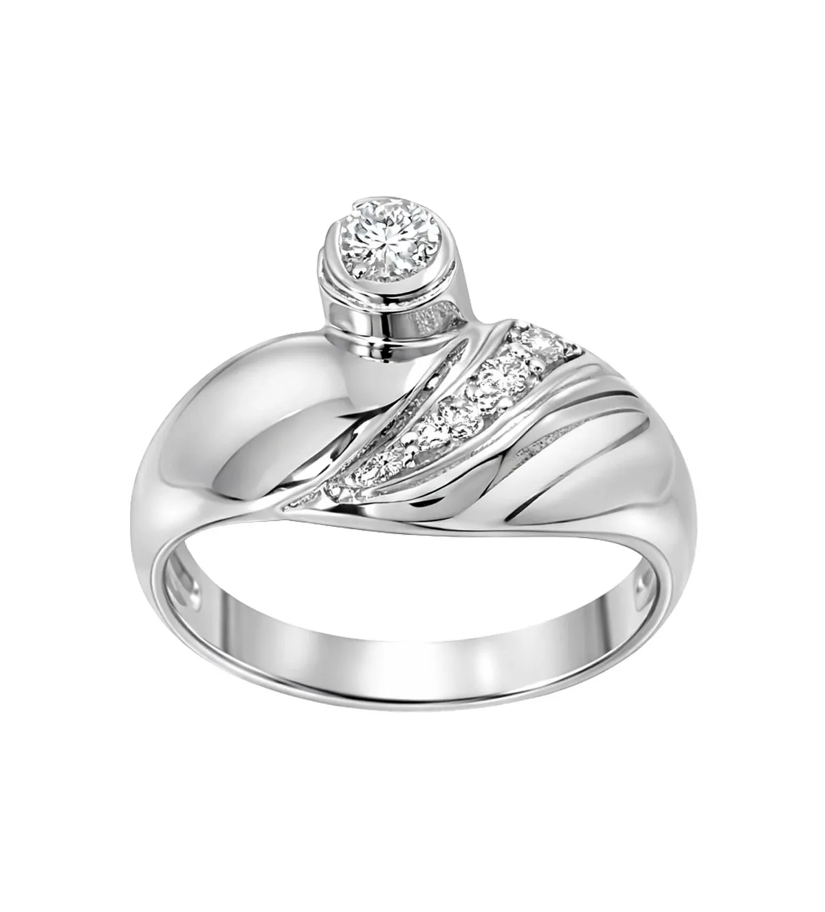 Anillo de compromiso oro blanco y diamantes 195_R4672 anillo de oro blanco con brillantes 195_R4672