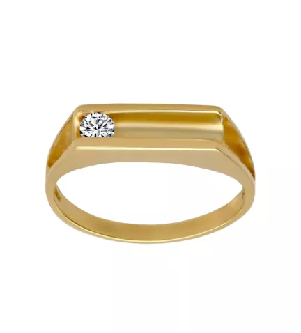 anillo de oro canal dorado