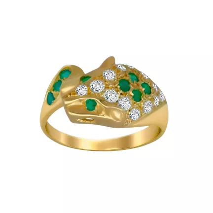 anillo de oro pantera