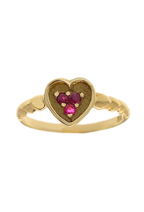 Anillo de oro con rubíes. Corazón. 036_0146 Anillo de oro con rubies Corazon - foto 1 - rfcia.036_0146