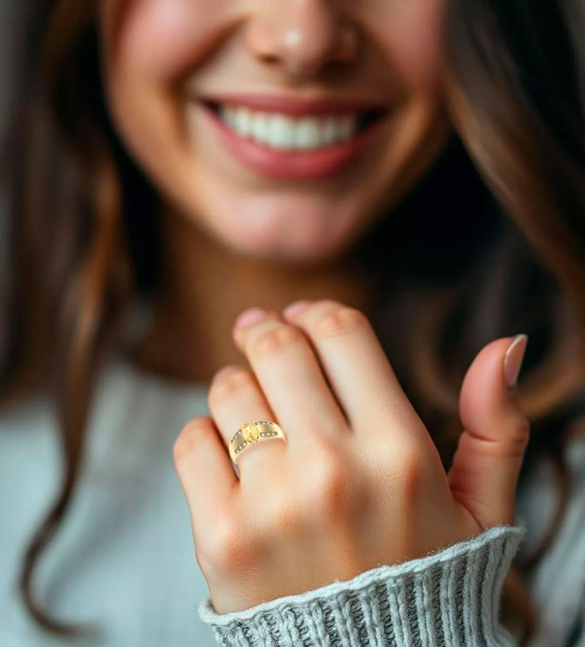 Anillo de oro 18K sortija con zafiro amarillo "Sultán" Anillo de oro 18K sortija con zafiro amarillo "Sultán" - Imagen 2