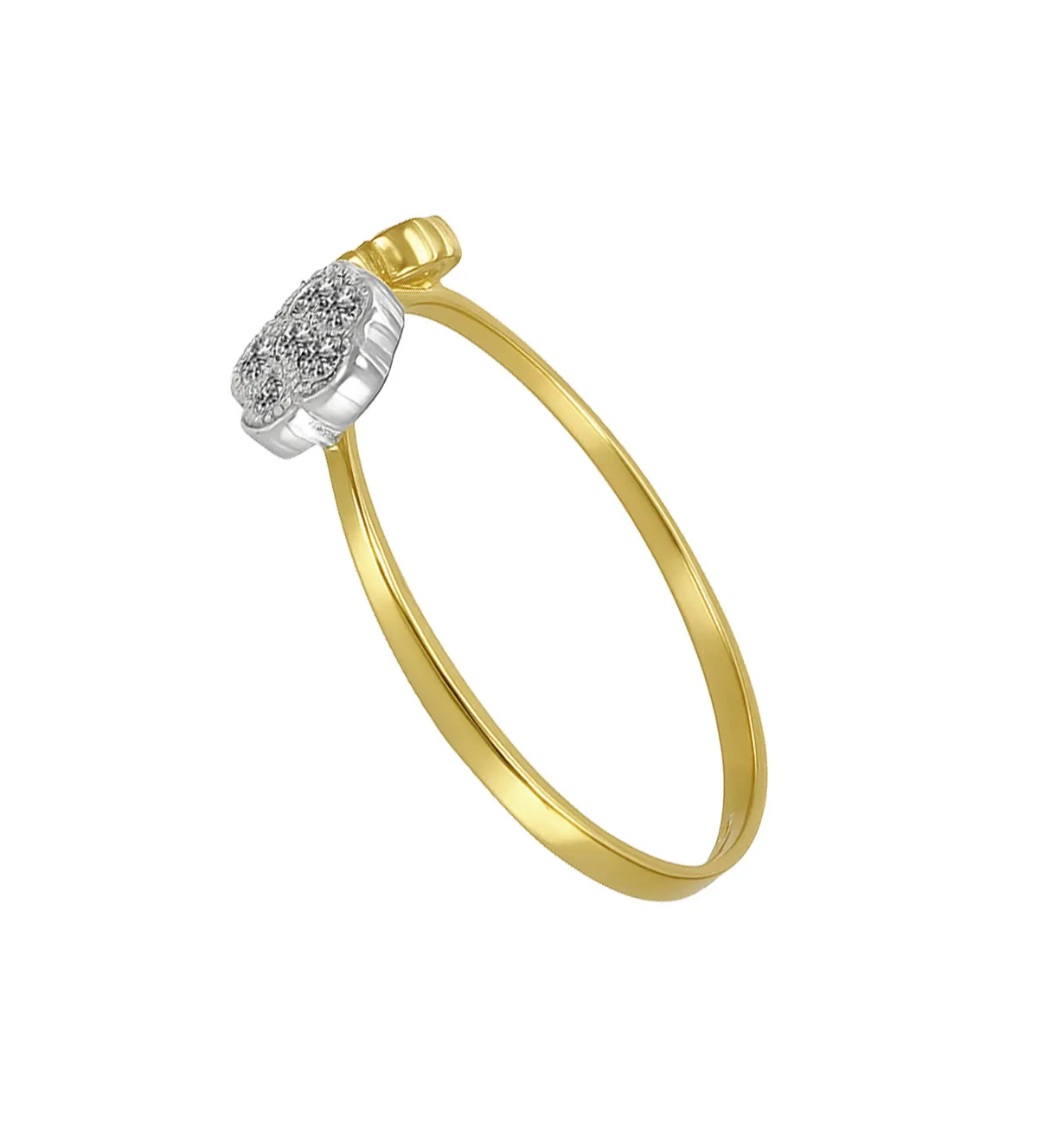 Anillo de oro 18K para niña 146_F299-S anillo de oro para nina 146_F299-S toma lateral B